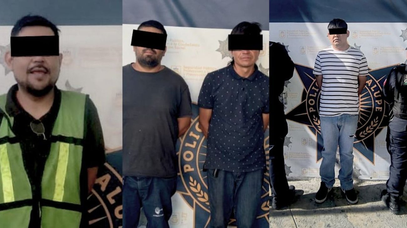 Caen cuatro hombres con vehículos robados en Guadalupe 