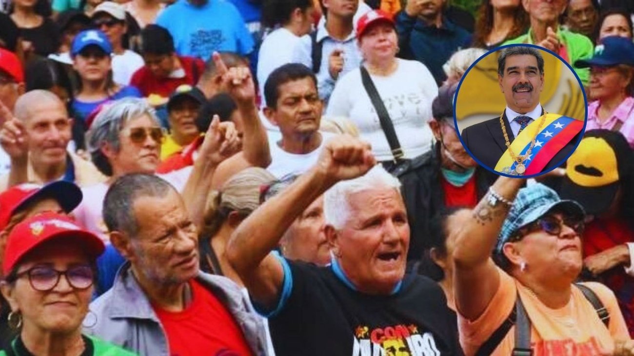 Adultos mayores piden la liberación de Maduro en Caracas 