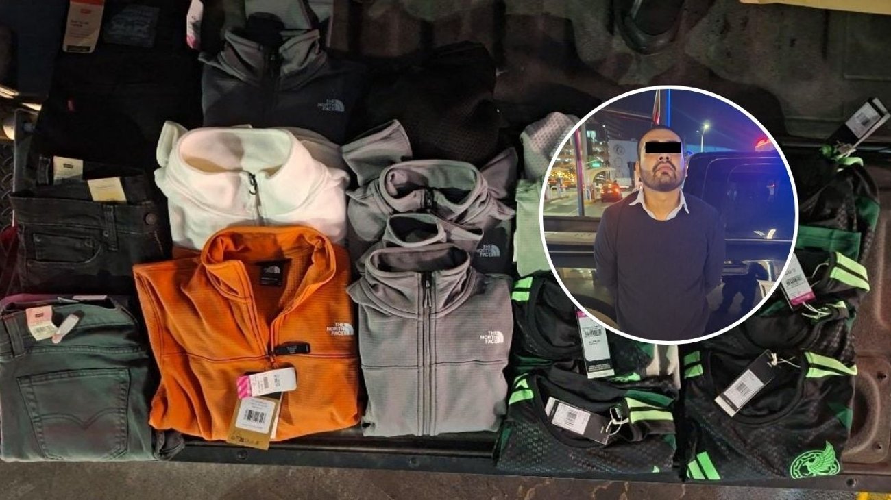 Hombre intenta salir de tienda con ropa sin pagar en Monterrey