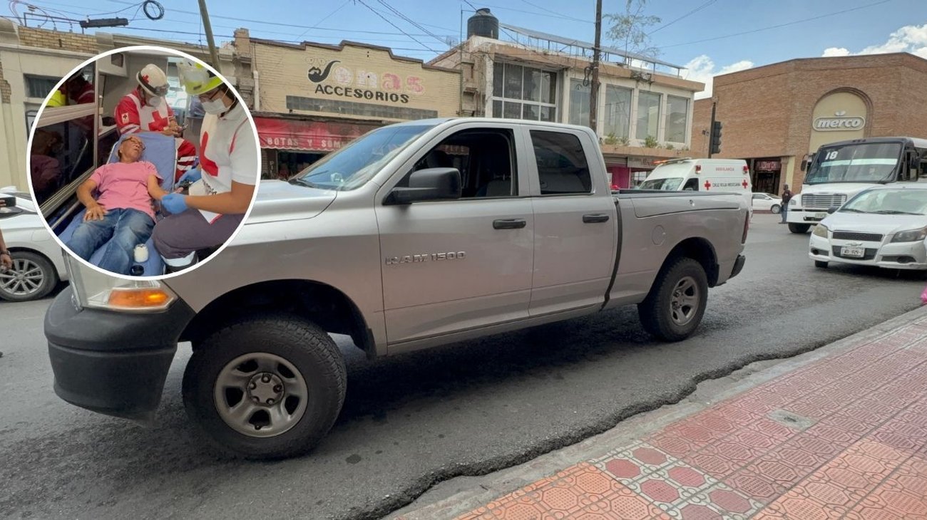 Mujer resulta lesionada tras ser arrollada en el Centro