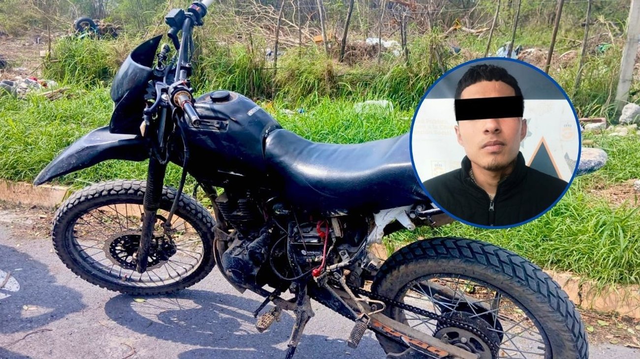 Roba moto de domicilio y lo ubican con GPS en Guadalupe
