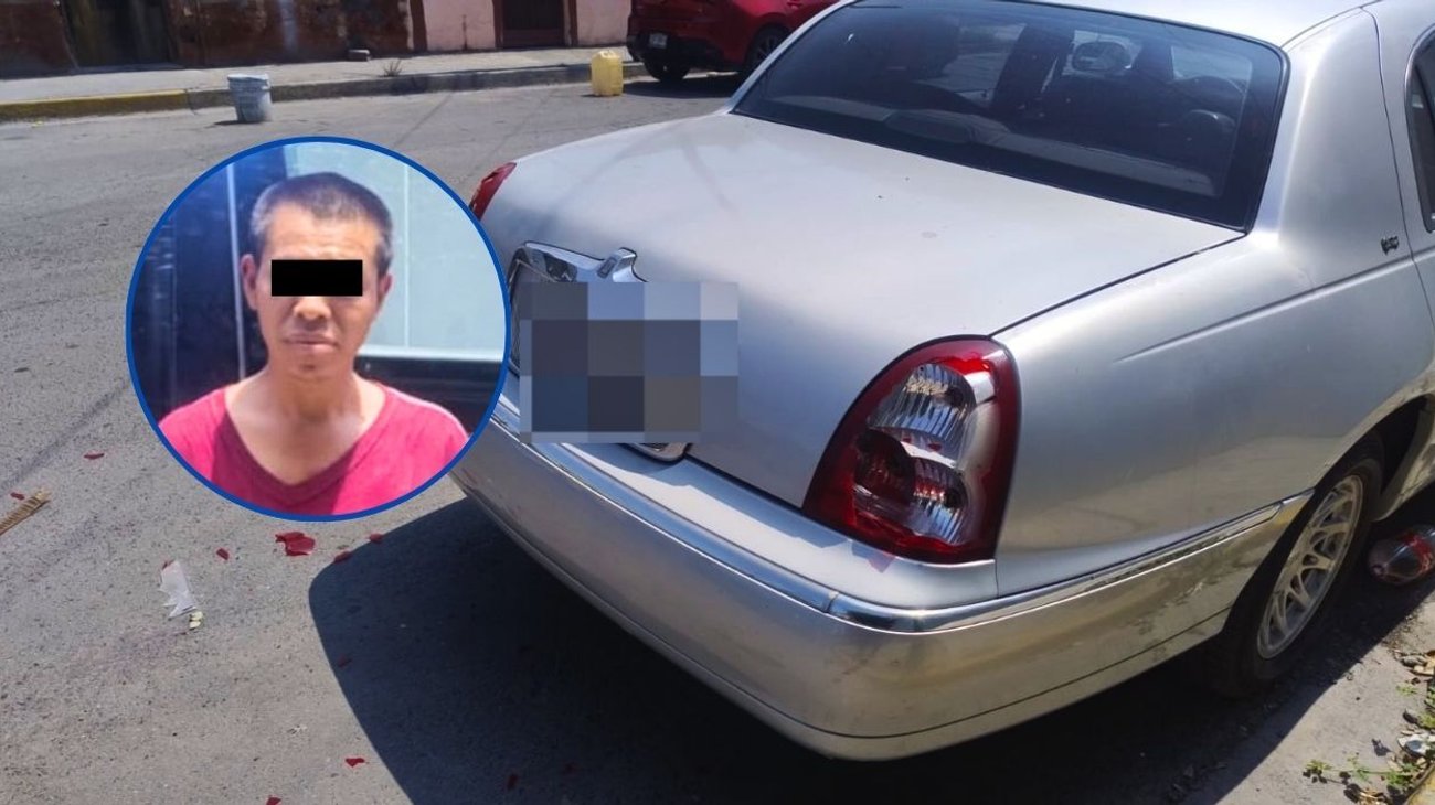 Hombre es detenido tras dañar vehículo estacionado en Monterrey