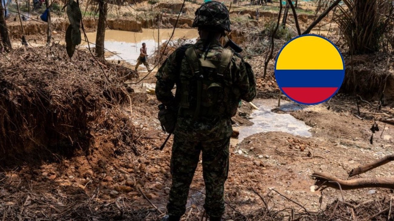 Investigan mina ilegal dentro de base militar en Colombia