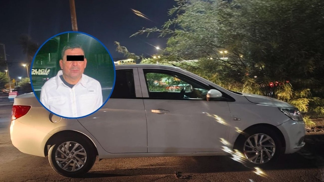 Detienen a hombre en vehículo relacionado con robos en Monterrey
