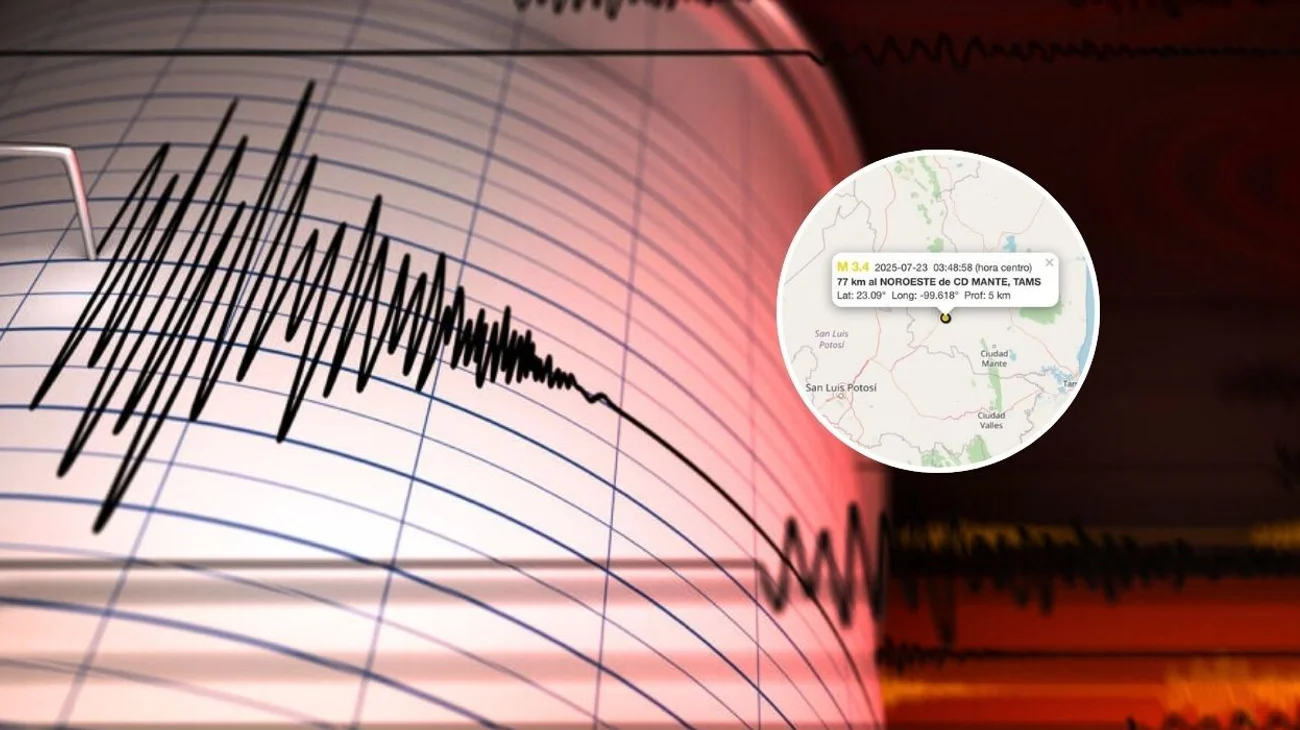 Sismo de magnitud 3.4 se registró al noreste de Ciudad Mante