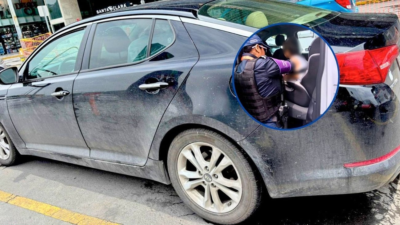 Padres abandonan a hijo en vehículo para trabajar en Guadalupe