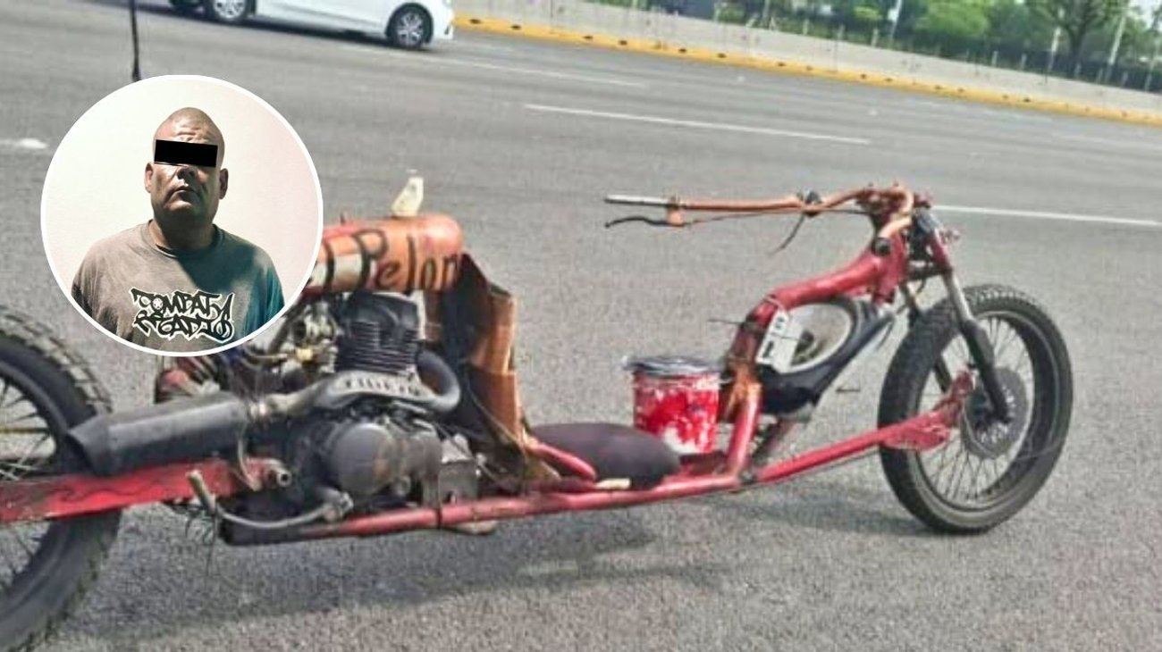 Detenido con motocicleta 'Frankenstein' robada en Guadalupe
