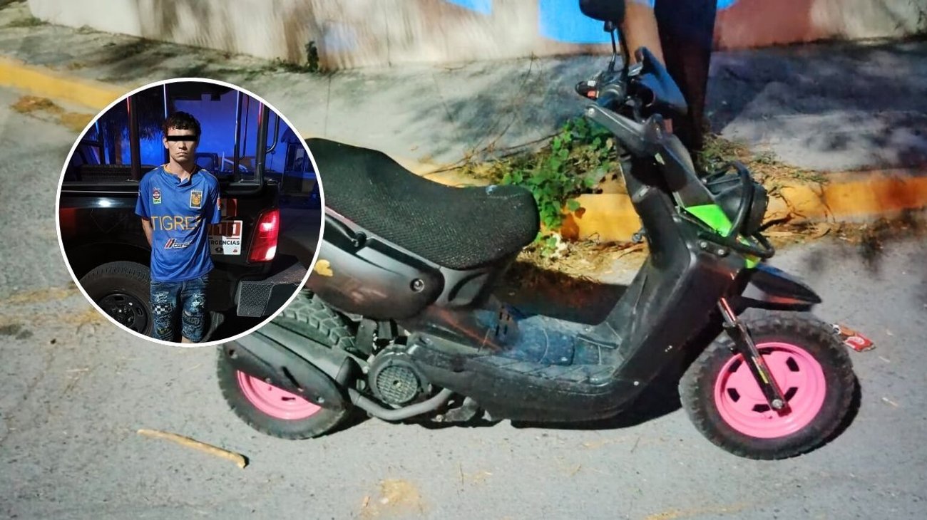 Es detenido por conducir motocicleta con reporte de robo