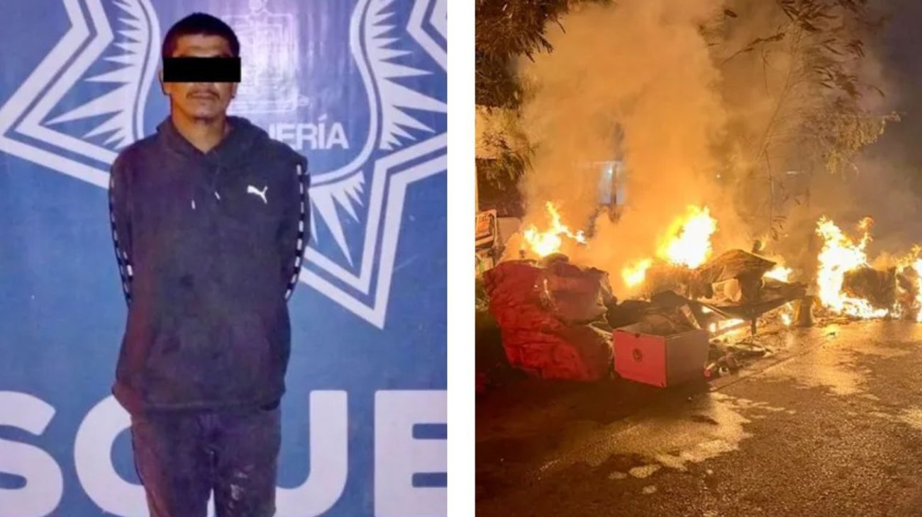 Detienen a hombre por provocar fuego en vía pública en Pesquería