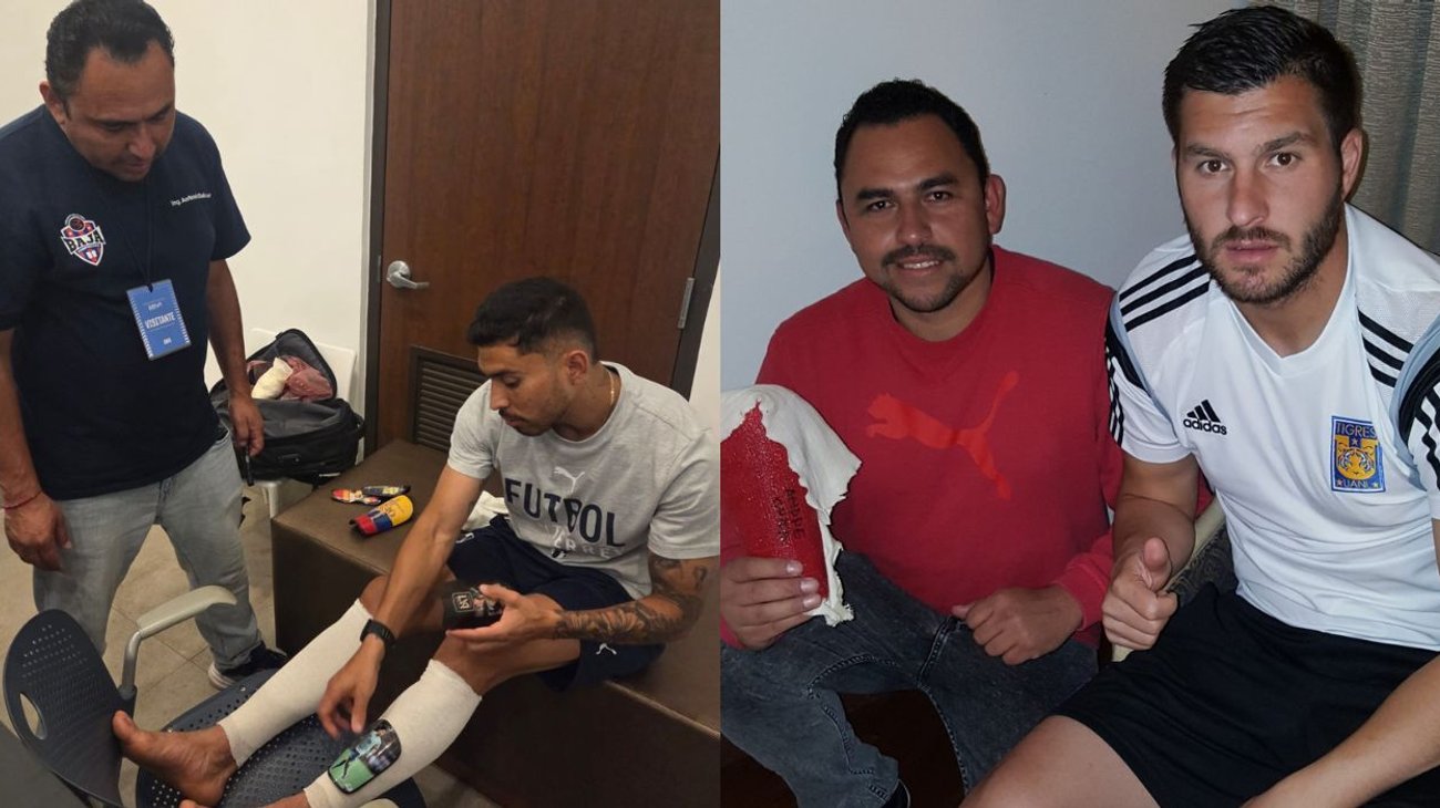 Antonio Salazar protege a futbolistas con sus espinilleras