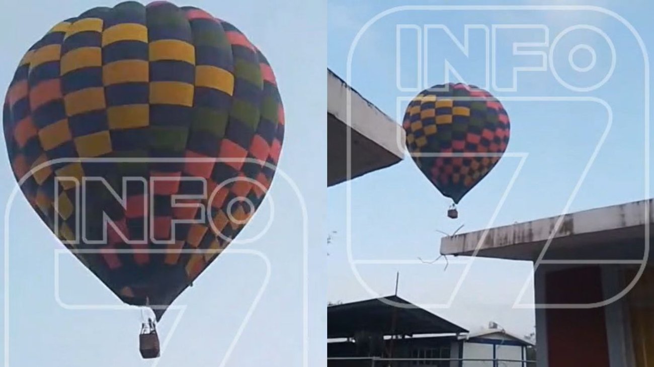 Aterriza de emergencia globo aerostático en Montemorelos