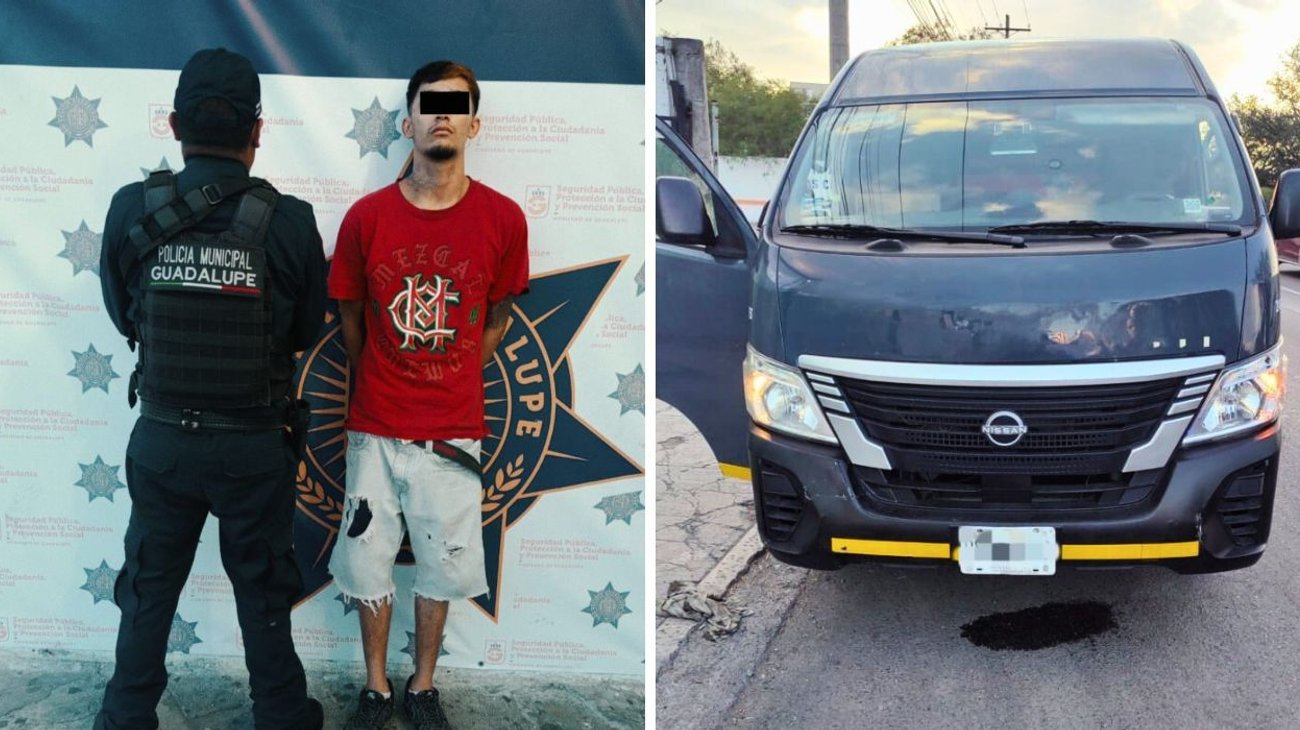 Hombre intenta robo a camión de paquetería en Guadalupe