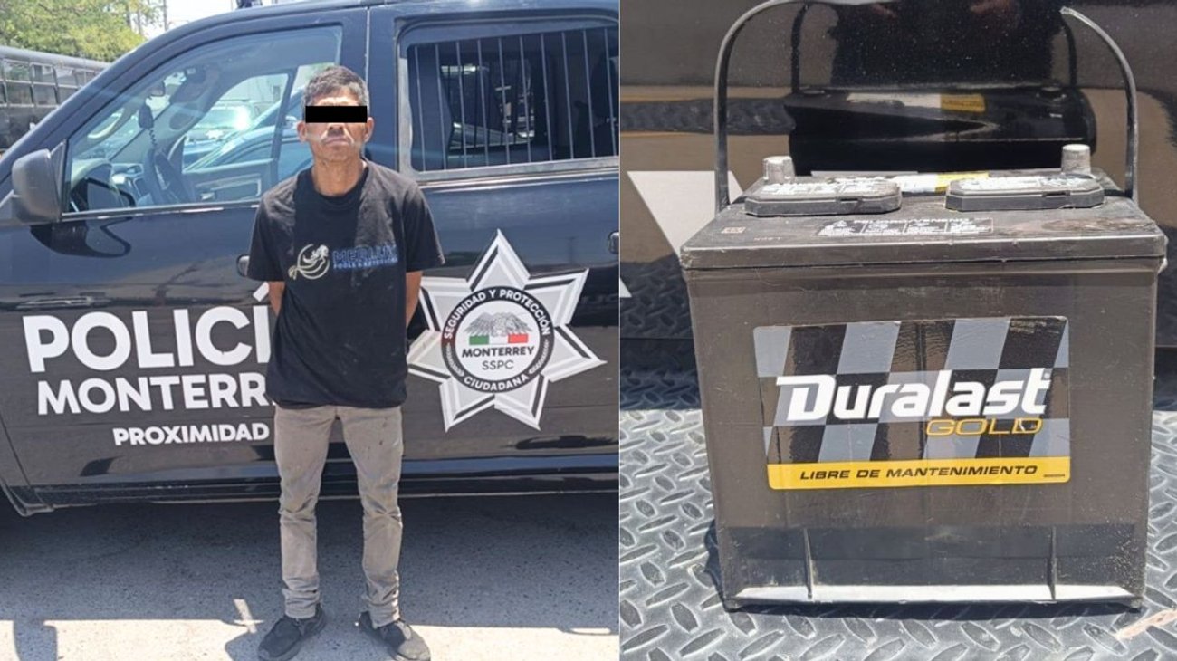 Detienen a presunto ladrón de batería en la colonia Moderna