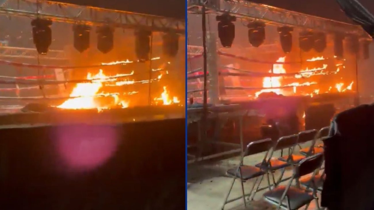 Incendian ring de Noche Suprema y suspenden evento en Hermosillo