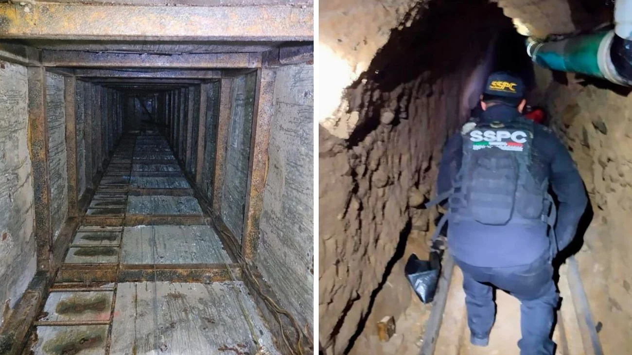 Clausuran túnel en Baja California que conectaba con EUA