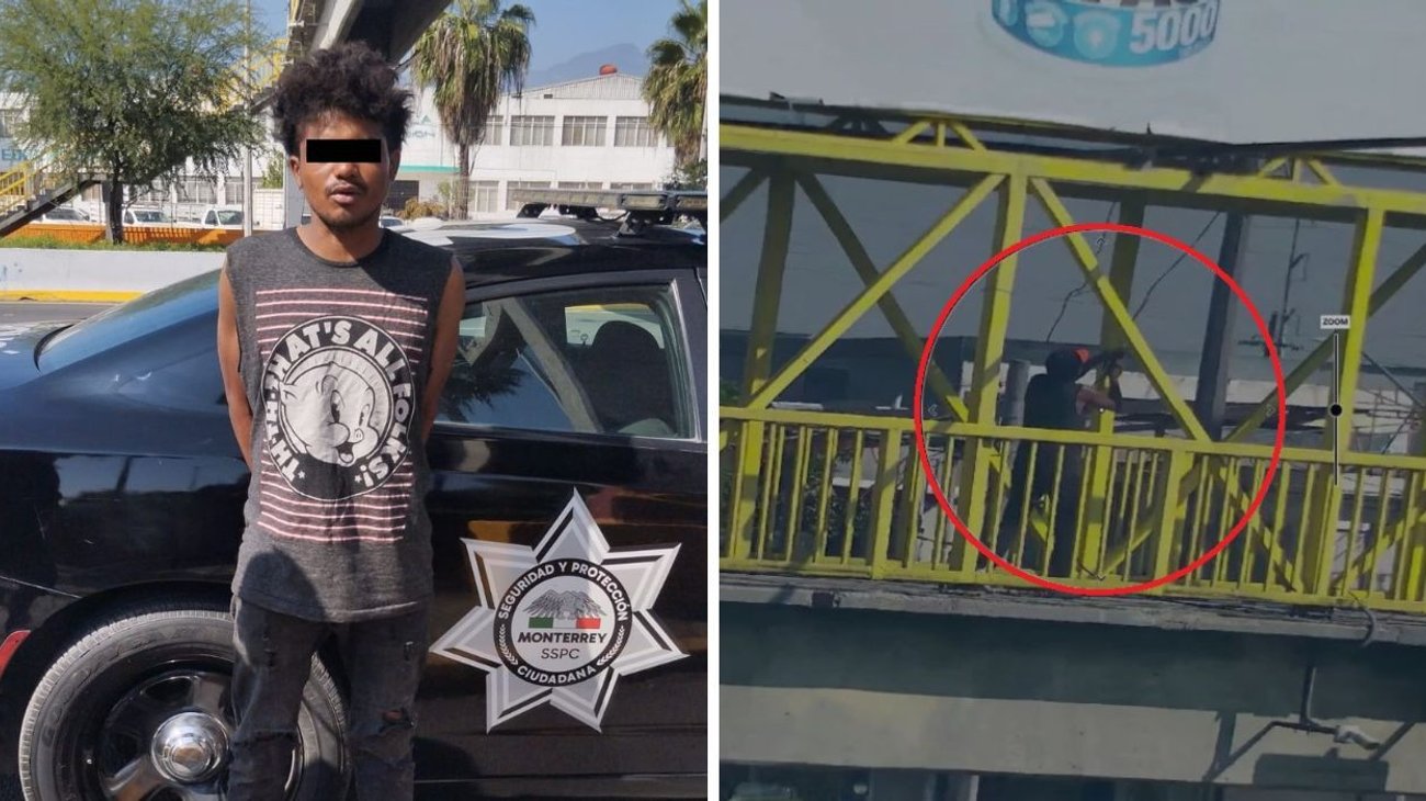 Detienen in fraganti a hondureño por robo de cable en Monterrey