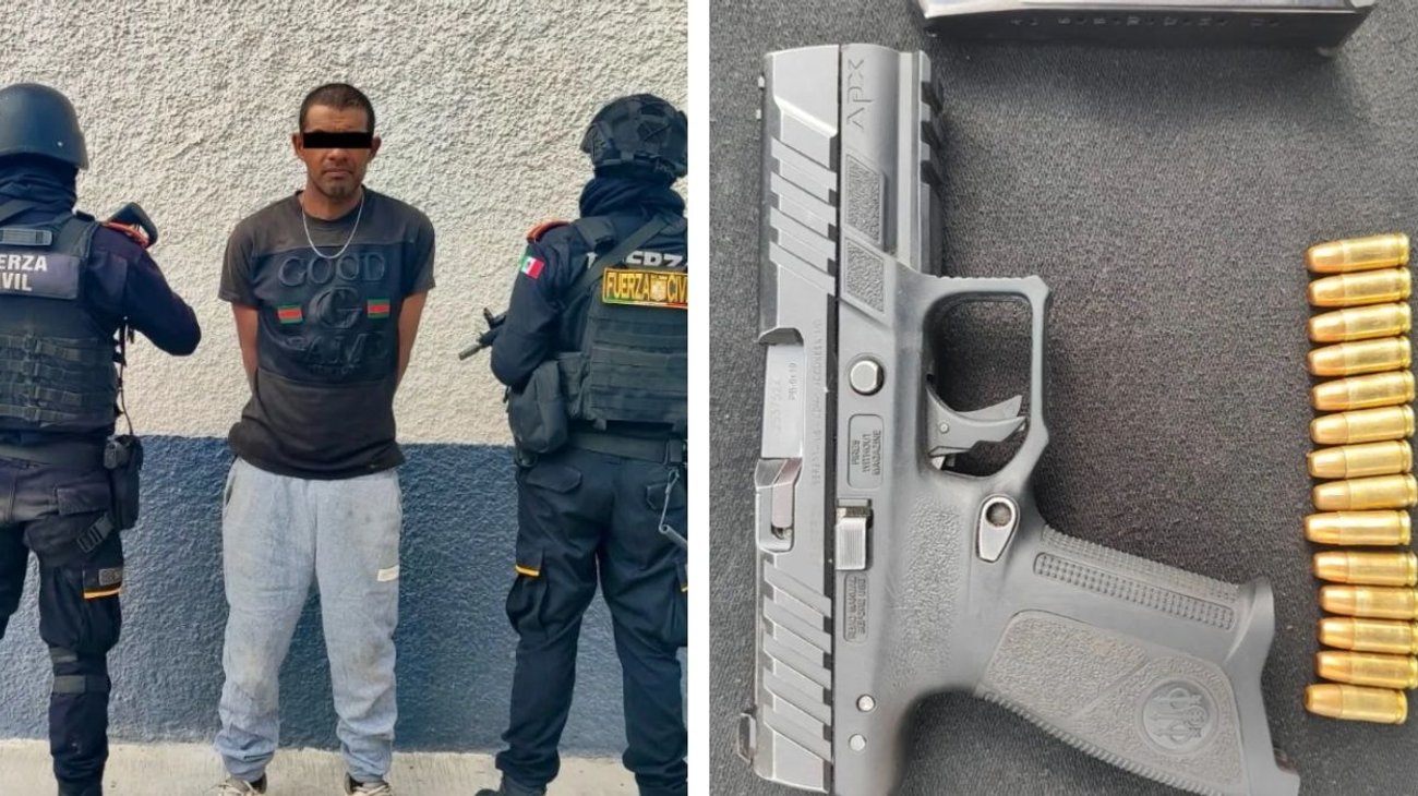 Detienen a hombre armado tras persecución en García 