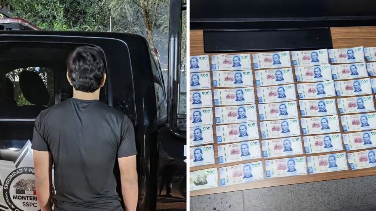Cae joven con más de 24 mil pesos en billetes falsos en Monterrey