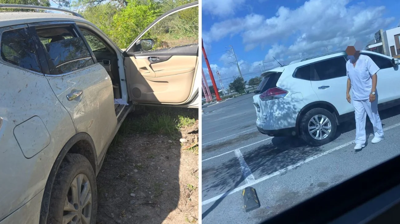 Localizan camioneta de enfermero desaparecido en Cadereyta