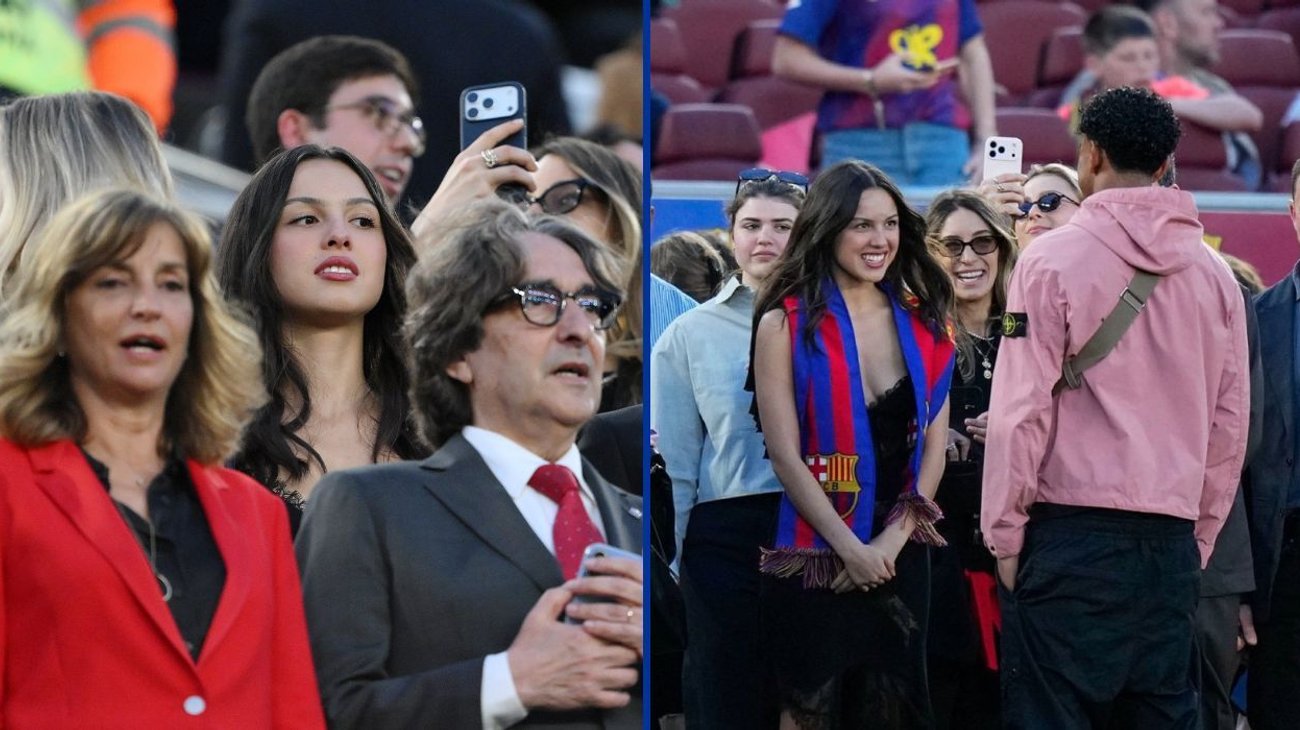 Lamine Yamal conoce a Olivia Rodrigo en Clásico de Barcelona