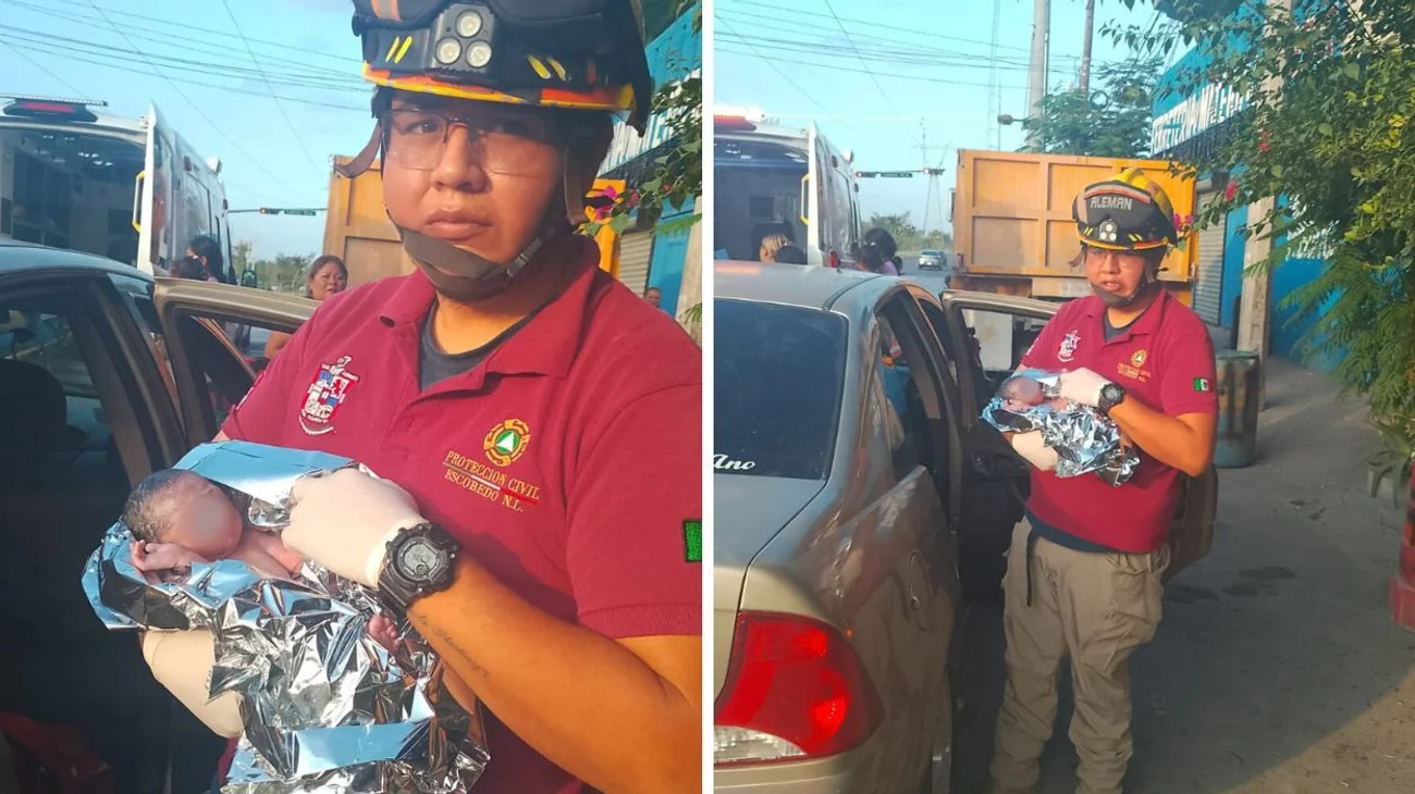 Nace bebé a bordo de un vehículo en Escobedo 