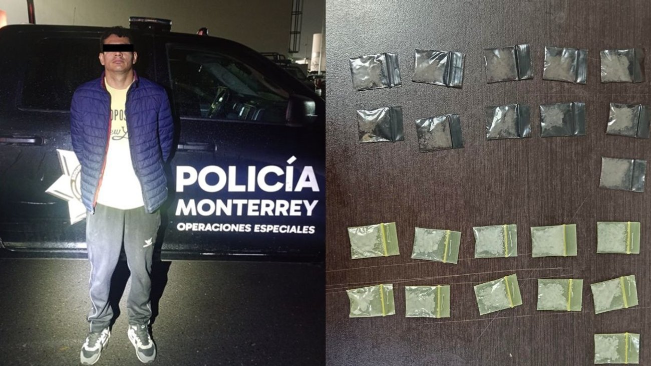 Caen dos en Monterrey con mariguana y presuntas dosis de cristal