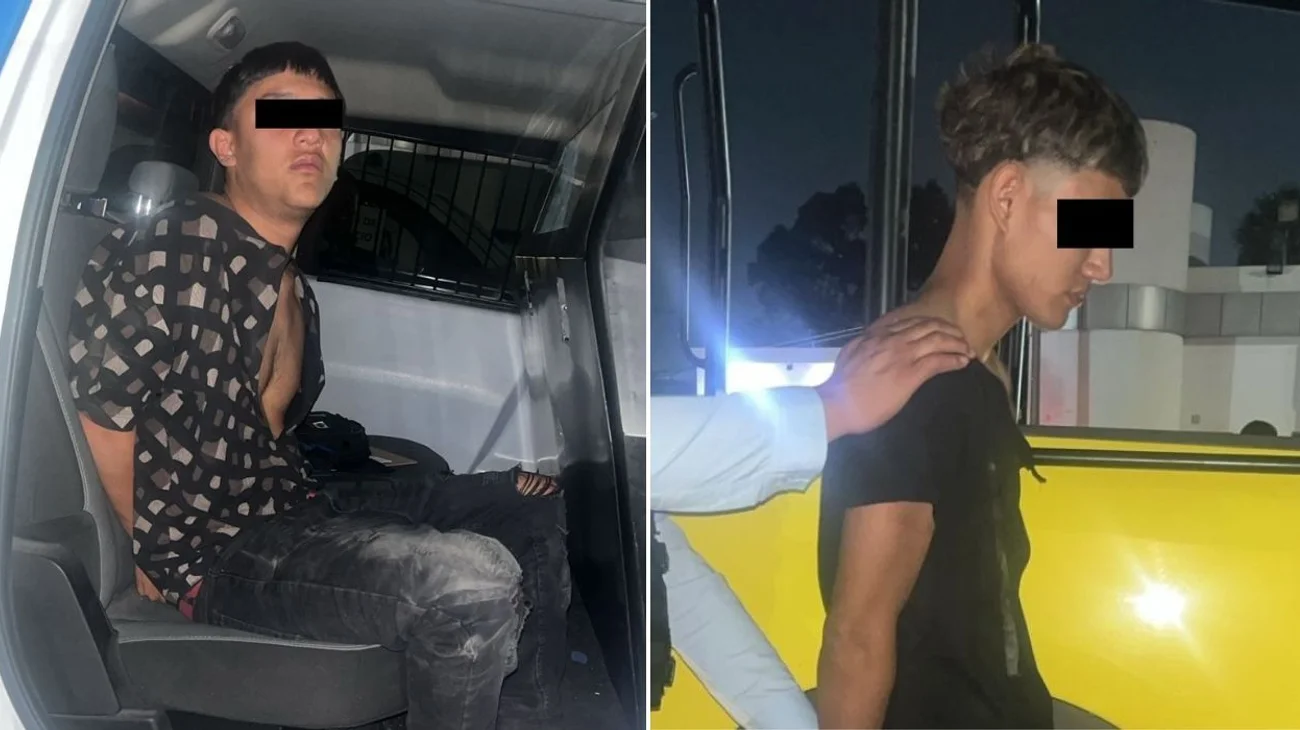 Dos hombres detenidos por robo con violencia a peatón