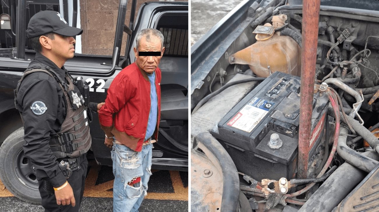 Cae presunto ladrón de autopartes en flagrancia en Monterrey
