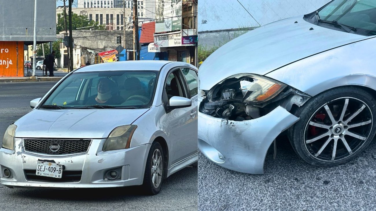 Confusión al conducir termina en fuerte choque sobre Av. Madero