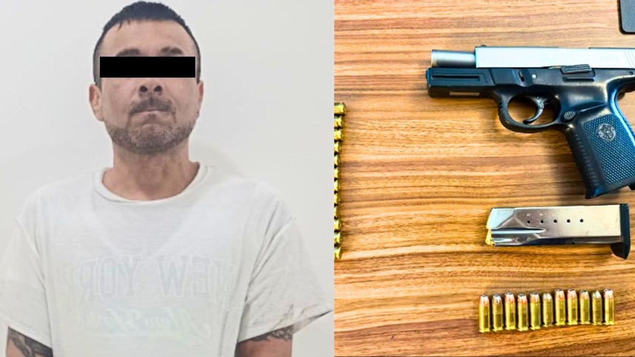 Detienen a hombre armado tras persecución en Santa Catarina