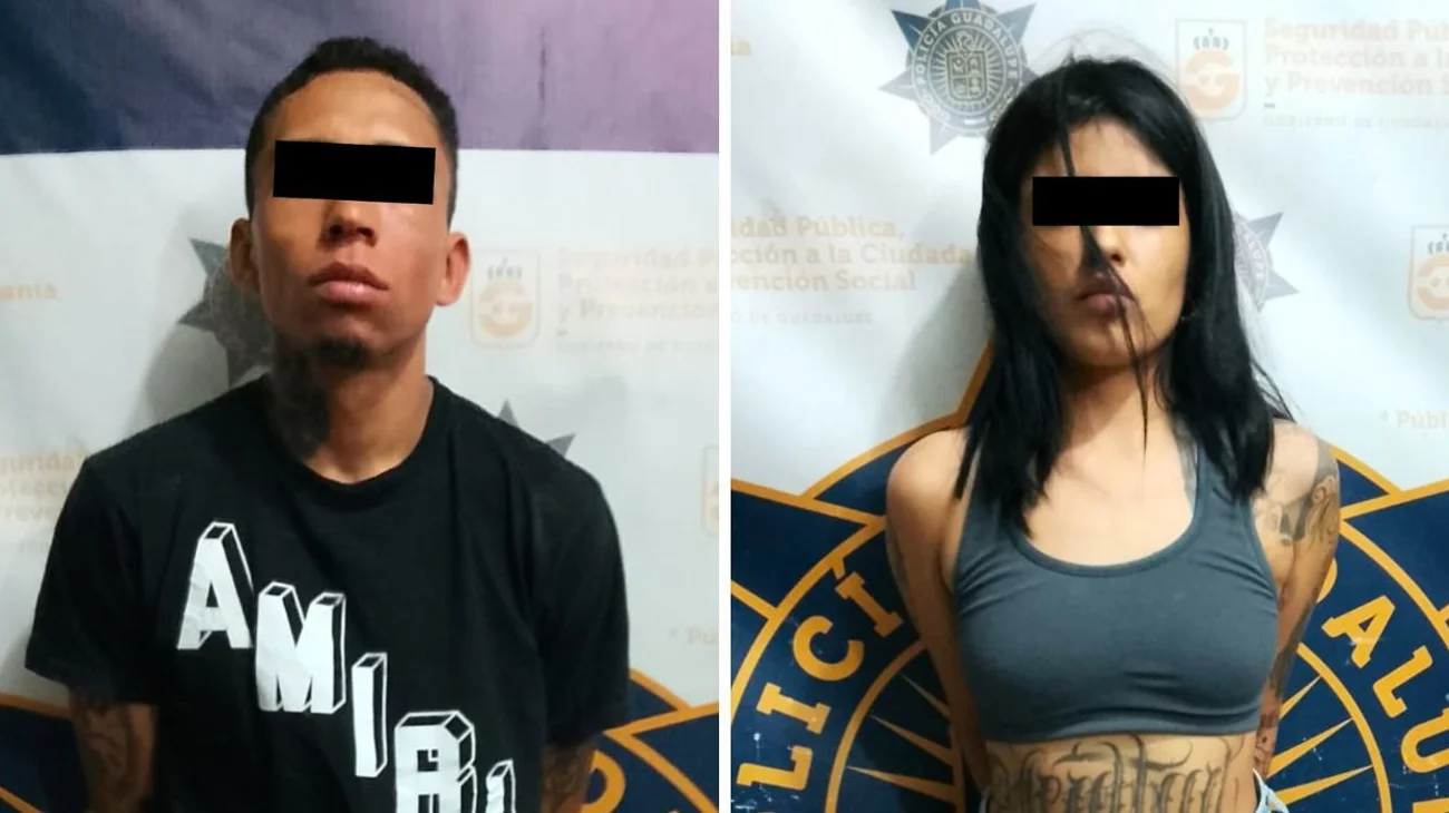 Cae pareja por asaltar a conductora de plataforma en Guadalupe