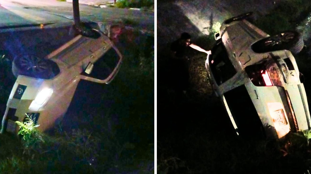 Vuelca camioneta sobre carretera a Reynosa en Juárez