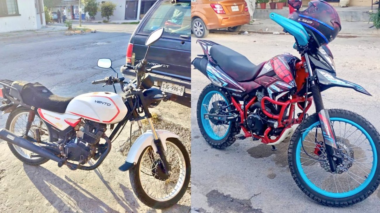 Detienen en Guadalupe a dos hombres con motocicletas robadas