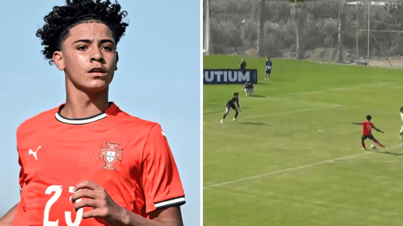 Cristiano Ronaldo Jr marca su primer gol con sub-16 de Portugal