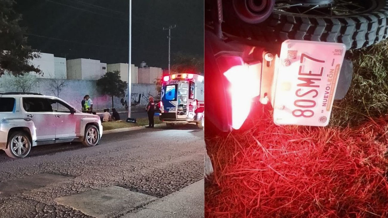 Muere repartidor de motocicleta tras accidente vial en Apodaca