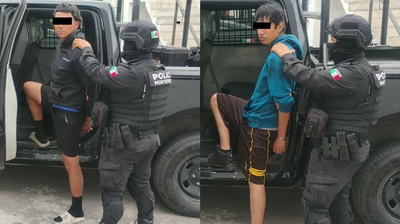 Detienen a dos con arma y presunta droga en la colonia Sarabia