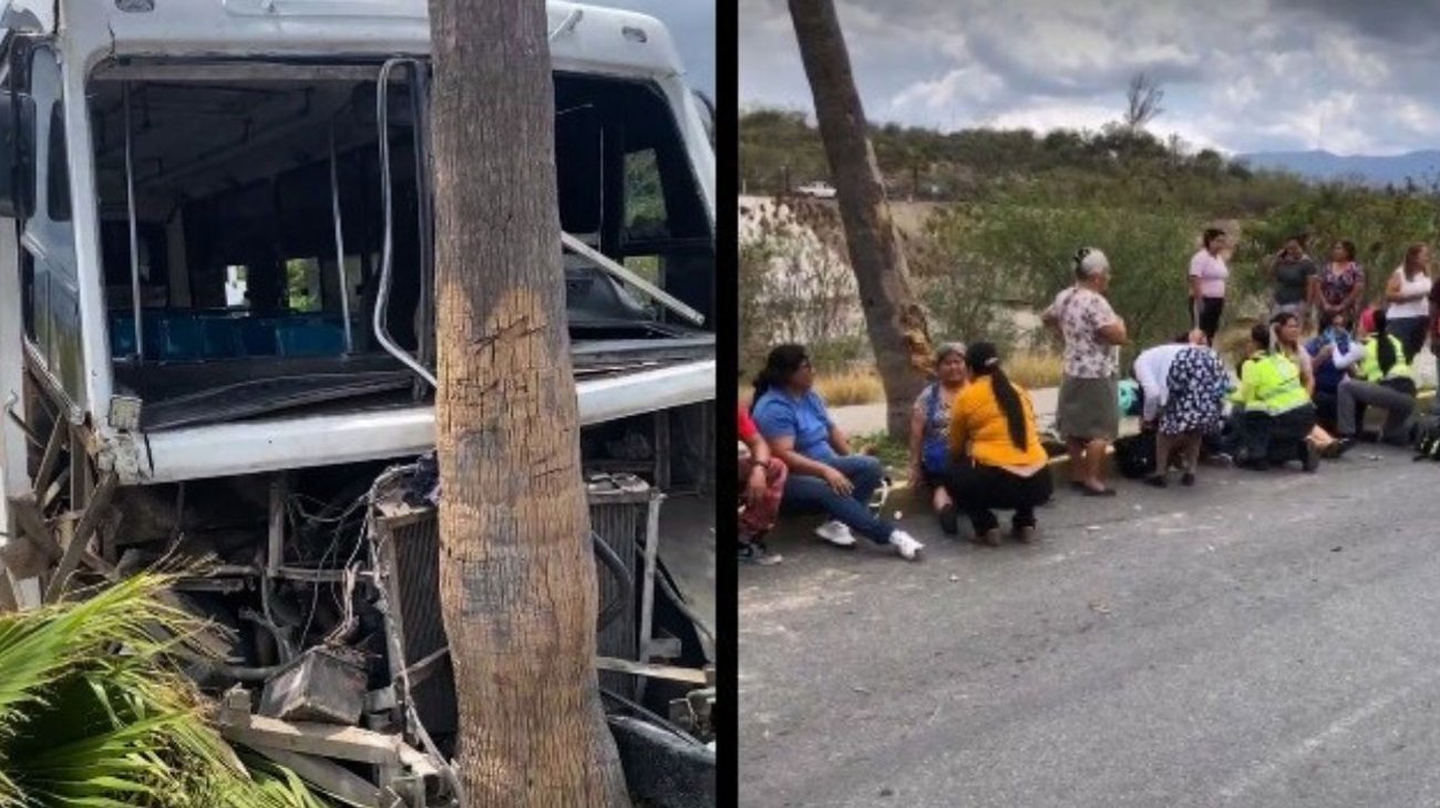 Choque de microbús en Ciudad Victoria deja 15 lesionados