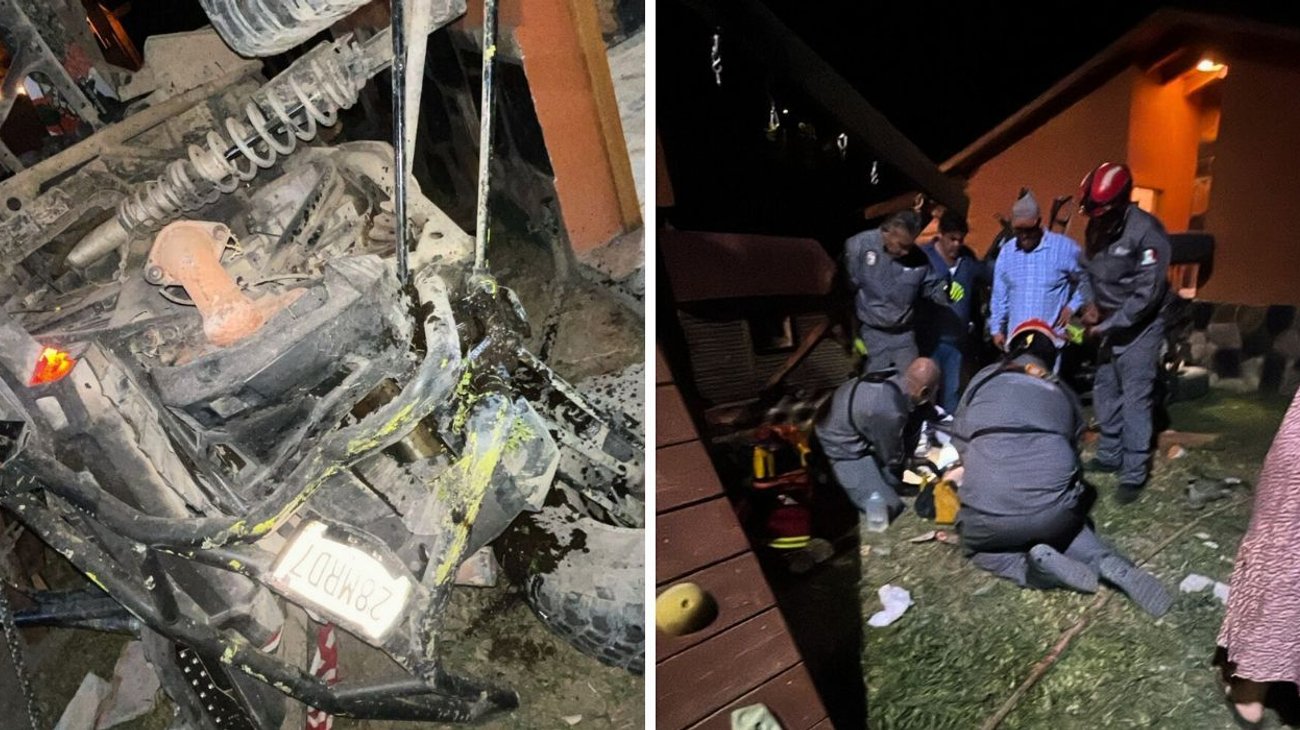 Se desbarranca vehículo RZR en Sierra de Santiago; hay un muerto