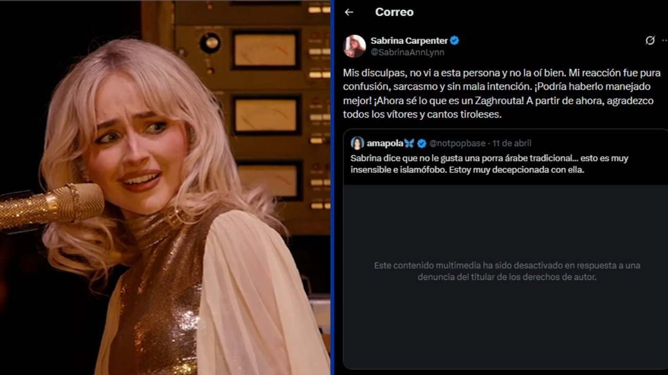Sabrina Carpenter se disculpa tras polémica en Festival