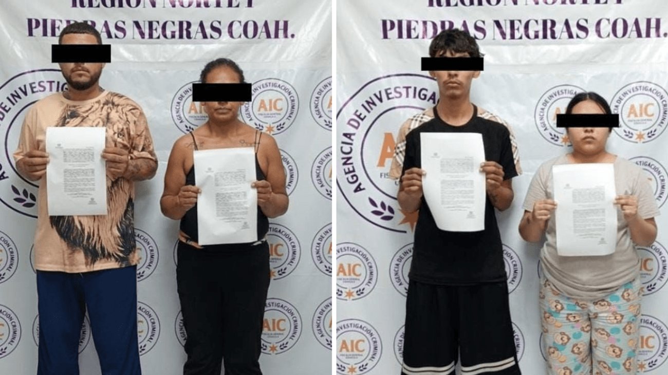 Capturan a cuatro presuntos homicidas en Piedras Negras