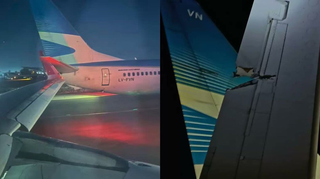 Avión choca con otro en aeropuerto de Santiago de Chile