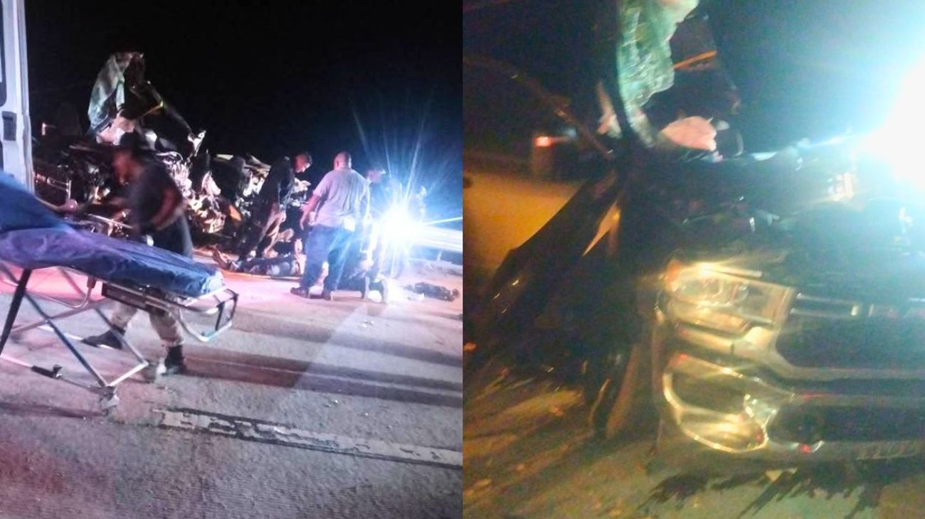 Choque entre tráileres y una camioneta en carretera de Anáhuac