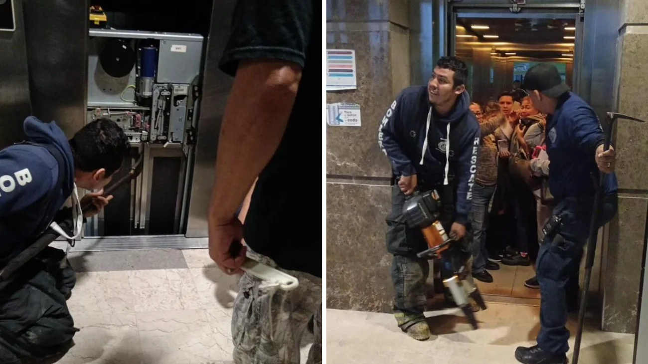 Se atora elevador en clínica del IMSS, PC libera a ocho