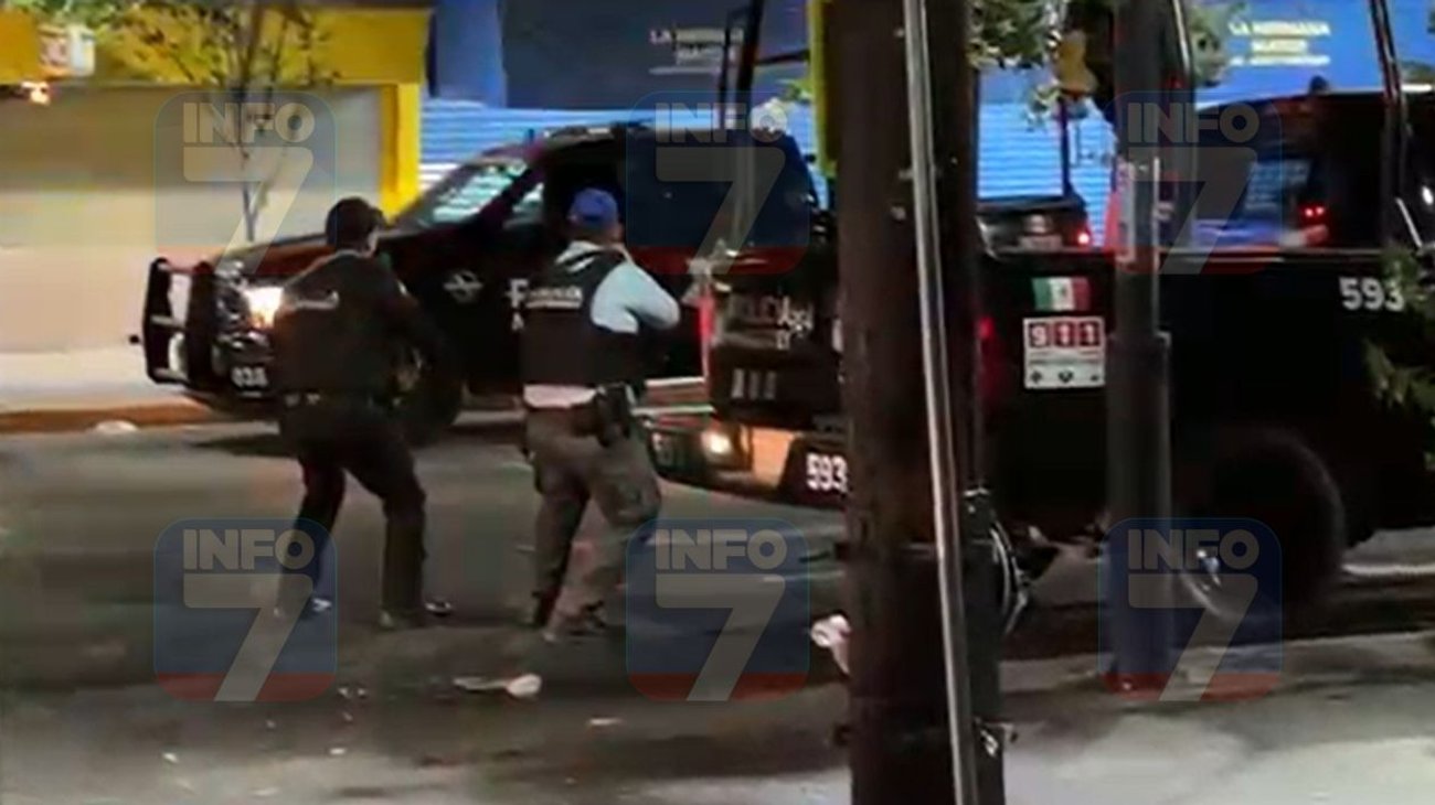 Agreden a policías de Monterrey en el centro; 2 detenidos armados
