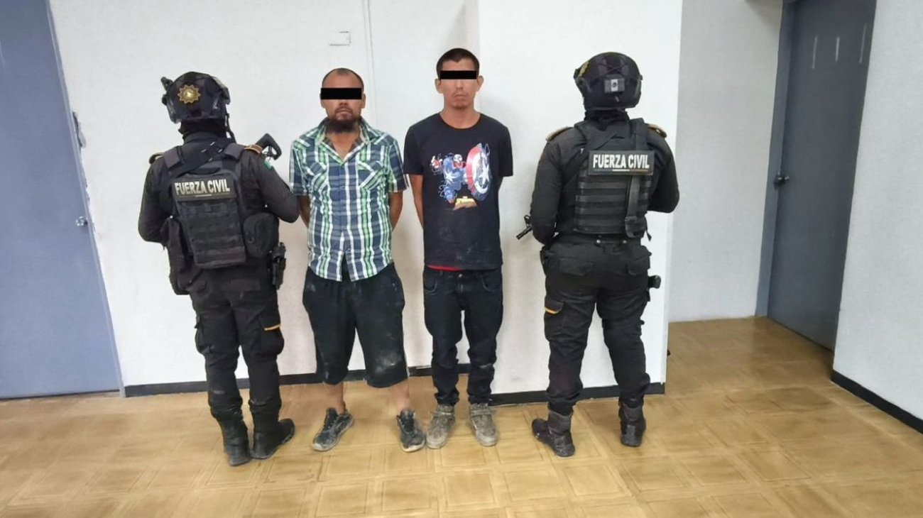 Detiene Fuerza Civil a dos hombres armados en Linares