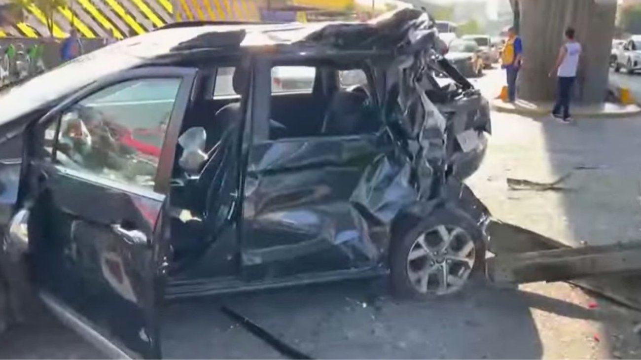 Choque múltiple colapsa avenida Colón y deja cuatro lesionados
