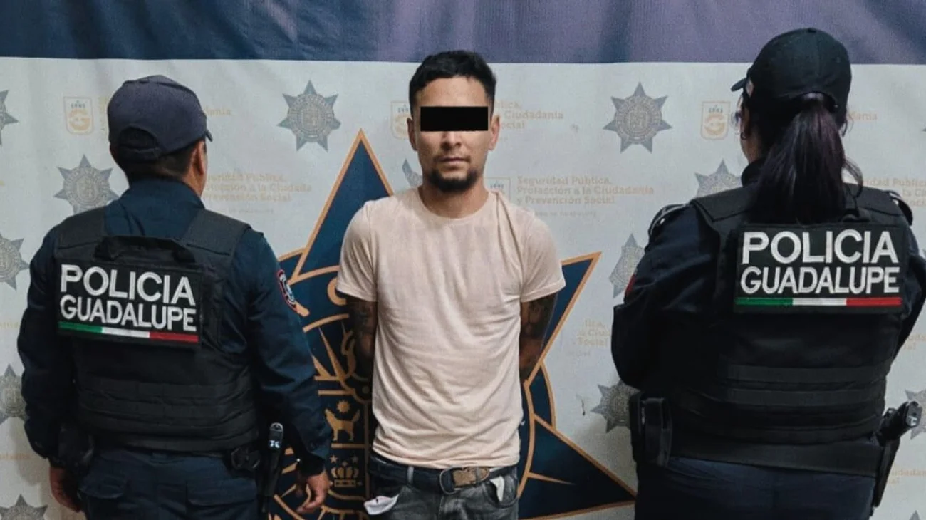 Policía de Guadalupe detiene a presunto sicario con un arma