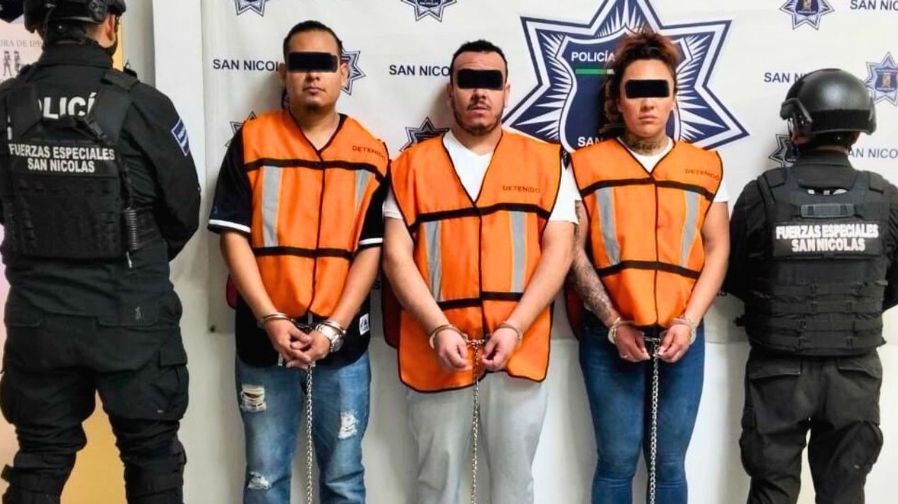 Detienen a tres por presunto narcomenudeo en San Nicolás