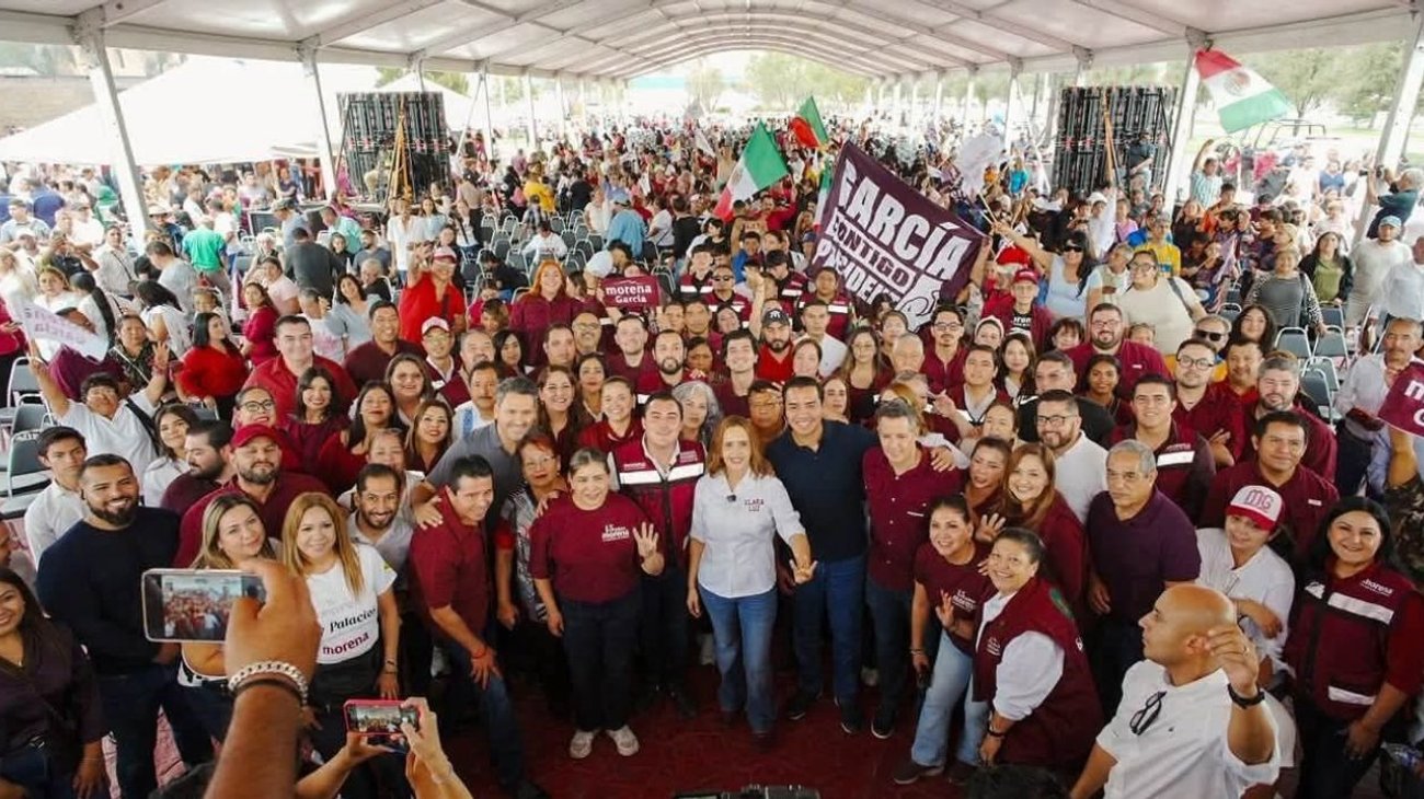 Congrega Clara Luz Flores a 3 mil personas en García