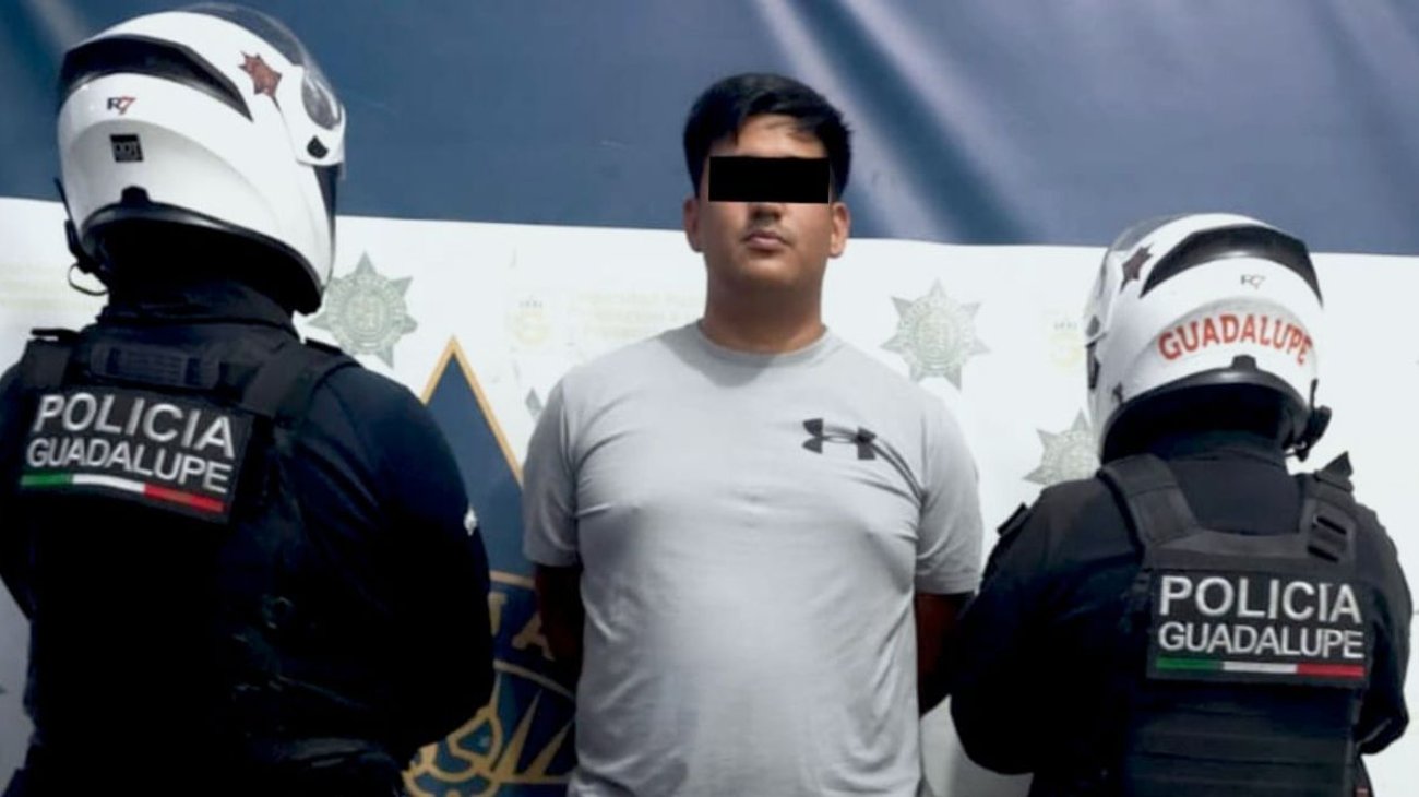 Detienen en Guadalupe a presunto narcodistribuidor en persecución